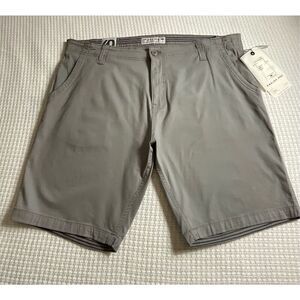 PROJEK RAW Mens Size 40 - 9 in. Twill Shorts in Light Gray